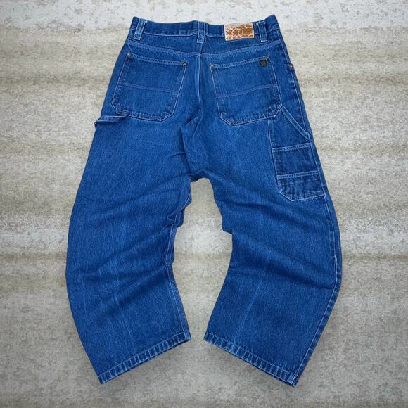 Vintage Y2K Skater Wide Leg Carpenter Jeans 36x31 Baggy Dark Wash Streetwear
